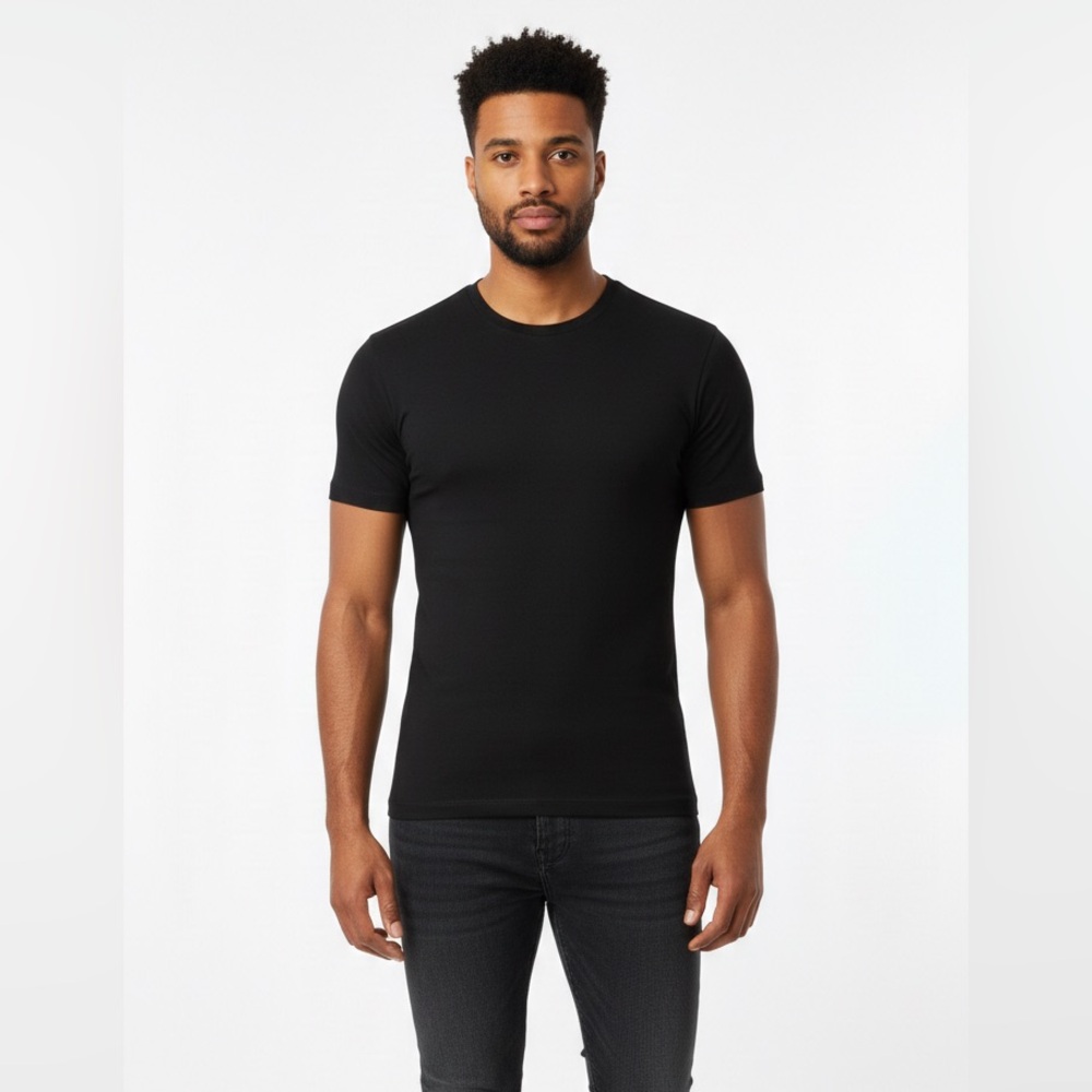 Spanx Men’s Sculpt Crew Neck Black Compression T-Shirt Size XL